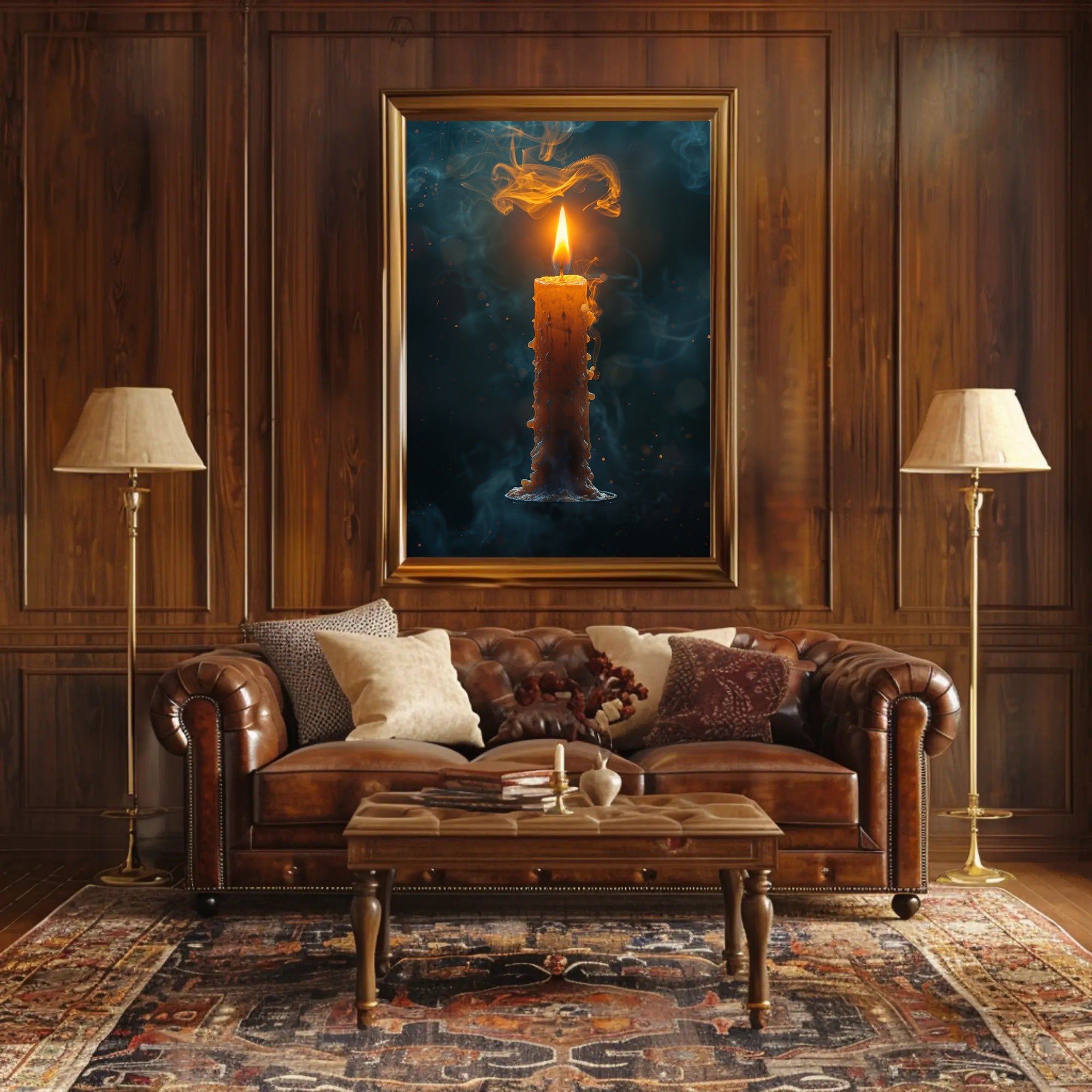 Ethereal Candlelight: Photorealistic Serenity Art Poster PosterGoat
