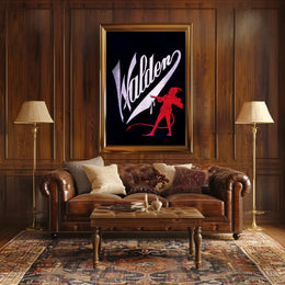 Devilish Vintage Mischief: Walden Theatrical Cultural Poster