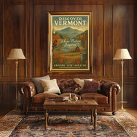 Discover Vermont Vintage Poster Wall Art