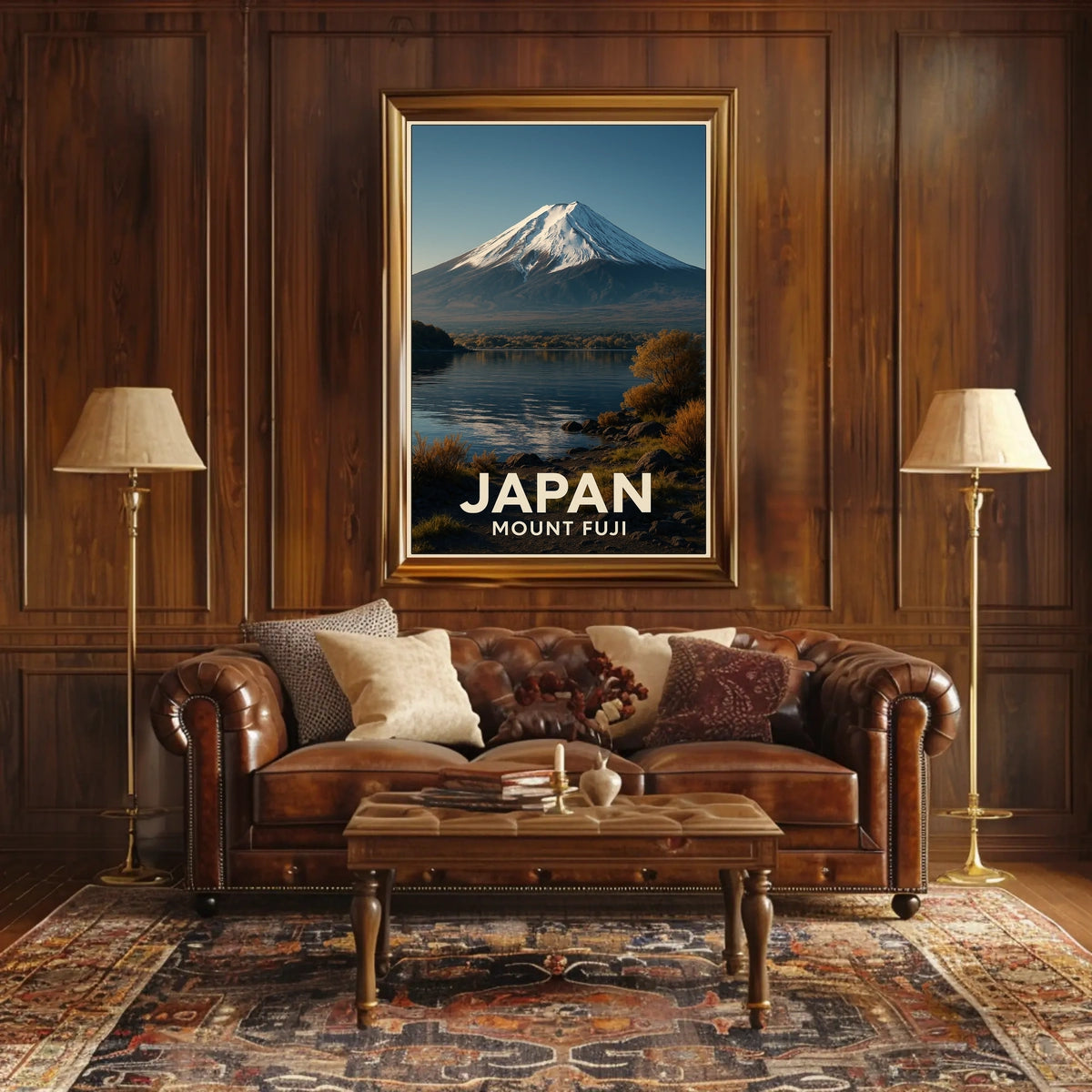 Mount Fuji Photorealism Scenic Traveler Poster