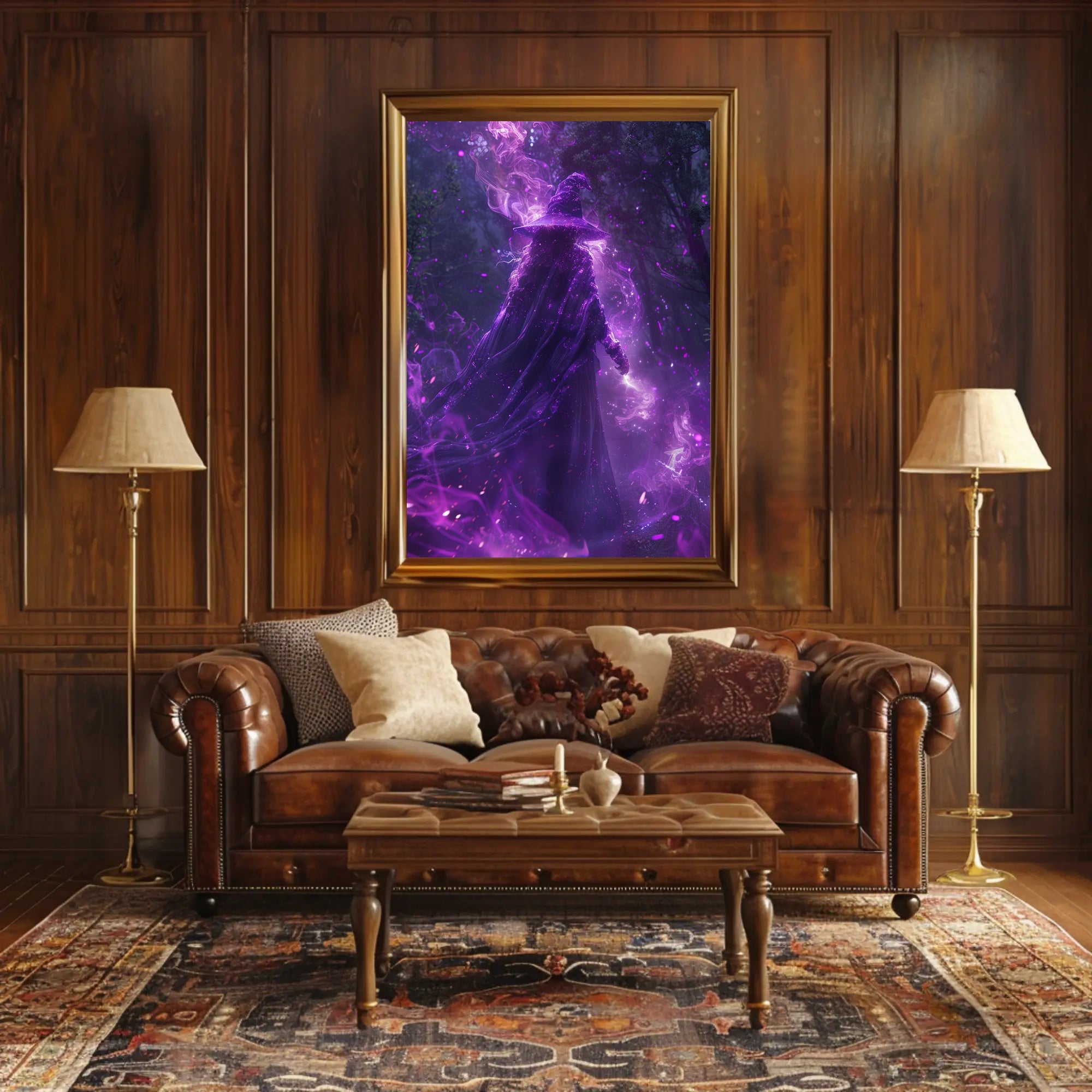 Enchanted Sorcerer in the Woods Art Print Poster PosterGoat