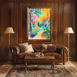 Vibrant Impressionistic Garden Scene Art Print - Abstract Poster