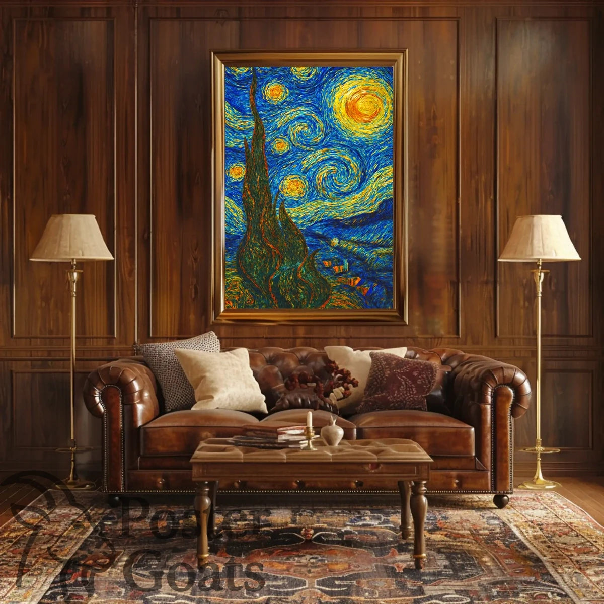 Starry Night Sky Art Print: Abstract or Artistic Poster