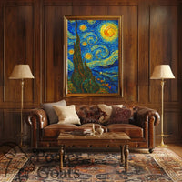 Starry Night Sky Art Print: Abstract or Artistic Poster