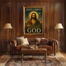 Jesus Christ Vintage Art Religious Heritage Poster