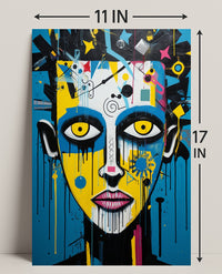 Vibrant Abstract Portrait Abstract Poster