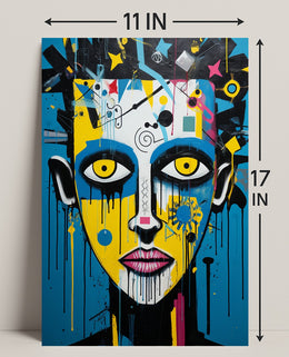 Vibrant Abstract Portrait Abstract Poster