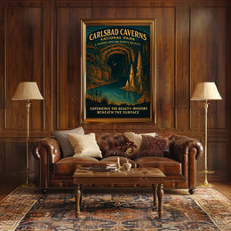Carlsbad Caverns Travel Adventure: National Park Poster