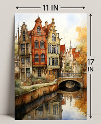 Charming Canal Houses Poster