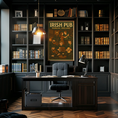 Irish Pub Dublin Ireland Music Dance Warm Poster