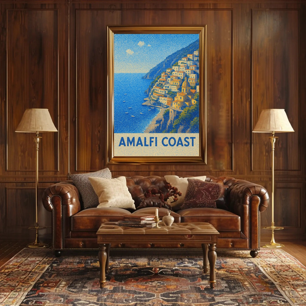 Amalfi Coast Poster Wall Art For Coastal Decor And Travel
