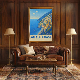Amalfi Coast Poster Wall Art For Coastal Decor And Travel