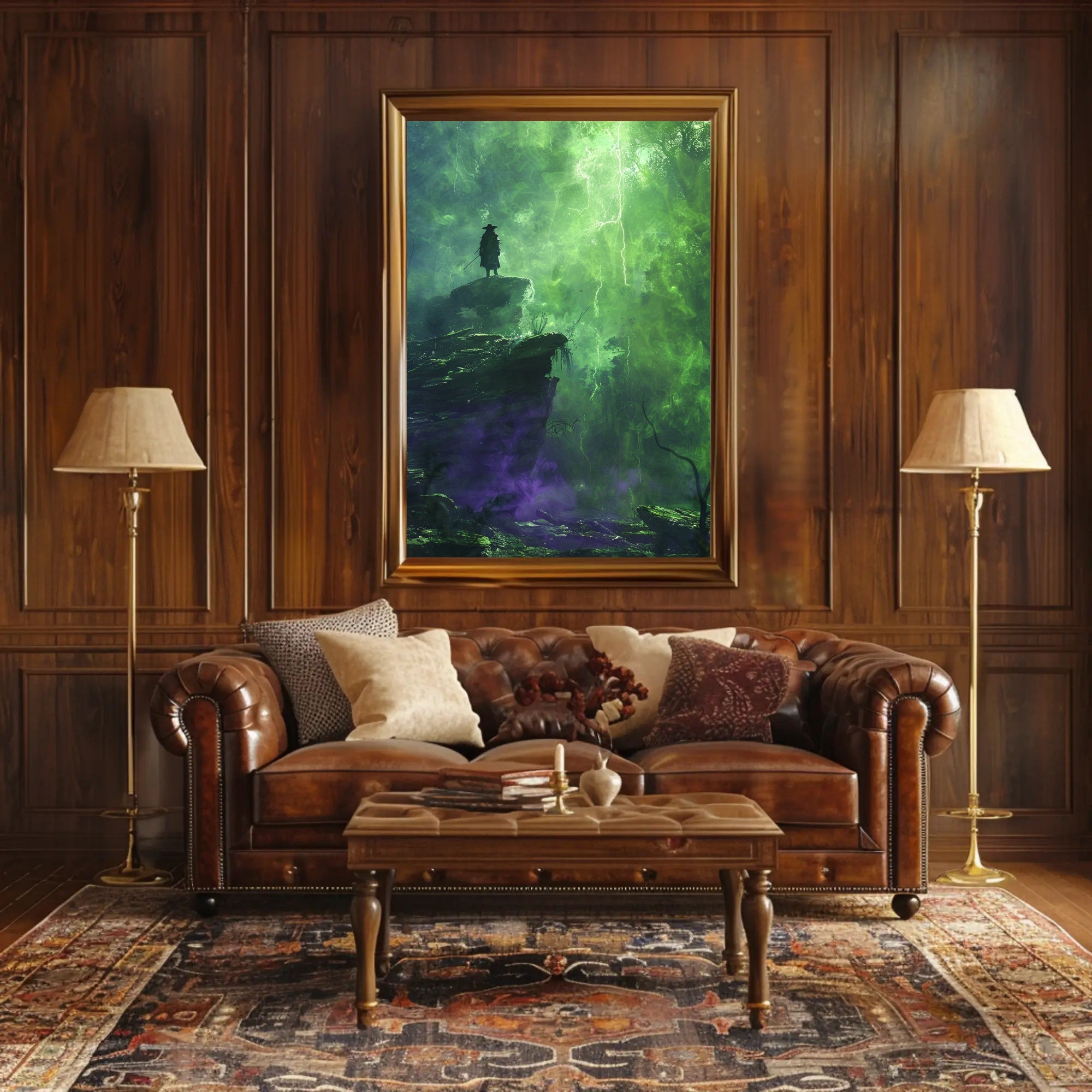 Mystical Adventurer on Enigmatic Forest Edge Fantasy or Mythology Poster PosterGoat
