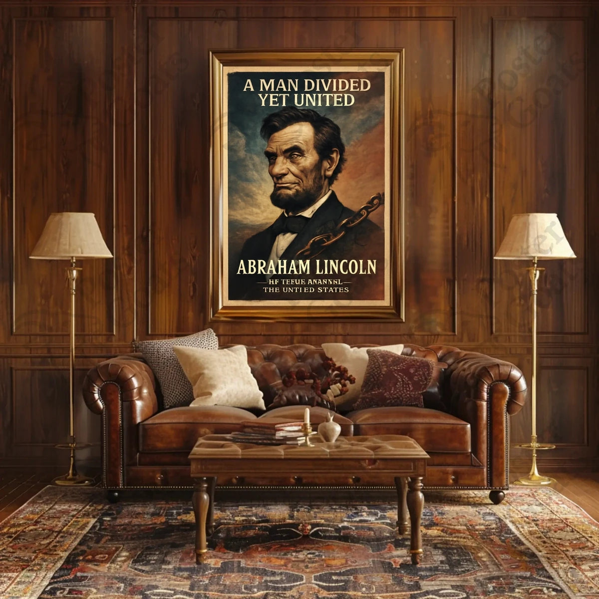 Abraham Lincoln Vintage Patriotic Historical or Presidential Poster