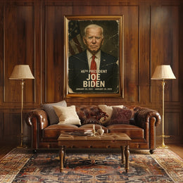 Joe Biden 46th President of the United States Damaged Photograph Poster