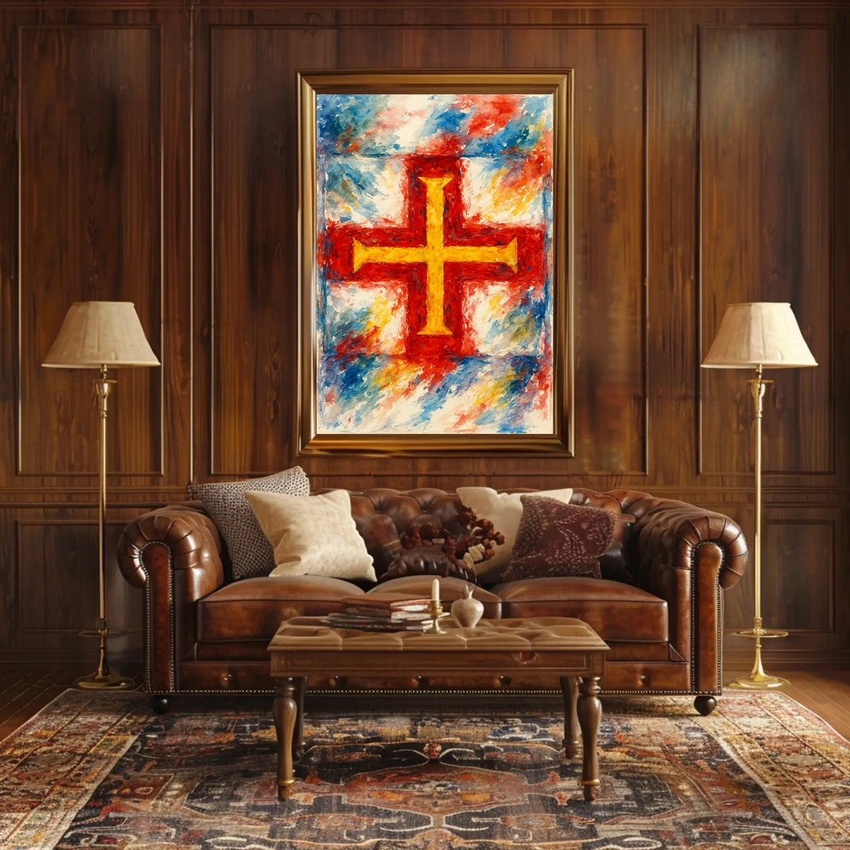Vibrant Cross Poster