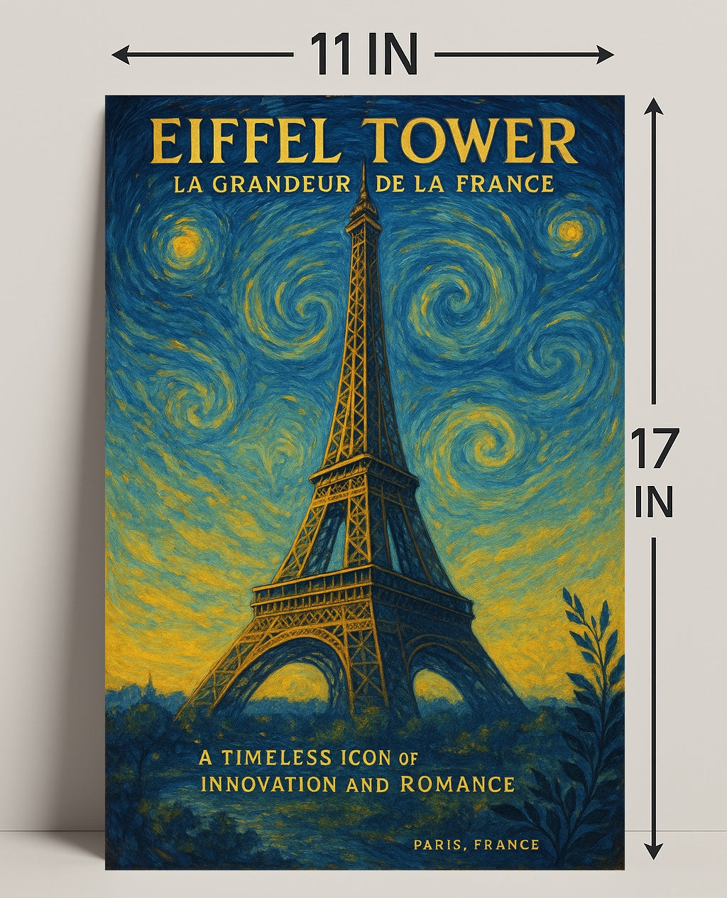 Eiffel Tower La Grandeur De La France Poster