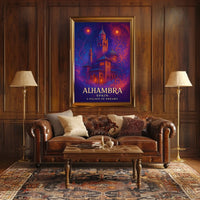 Alhambra Enchantment: Vintage Dreamscape Art Poster