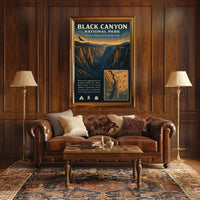 Black Canyon National Park Vintage Poster Wall Art