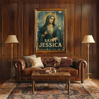 Saint Jessica Vintage Religious Art Poster