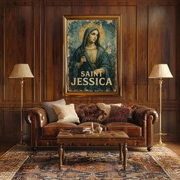 Saint Jessica Vintage Religious Art Poster