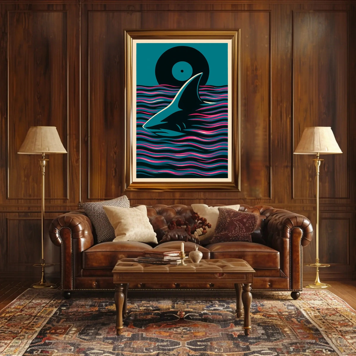 Shark In The Waves Poster