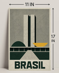 Brasil Modernist Architecture Wall Art Print PosterGoat