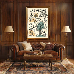 Las Vegas Art Deco Poster Vintage Wall Art Print for Decor