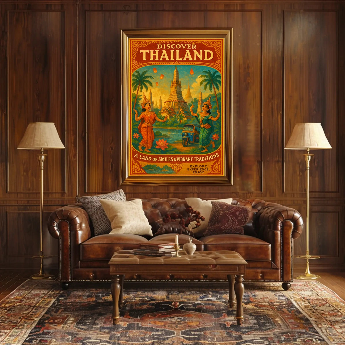 Discover Thailand Vintage Travel Poster: Cultural Dance