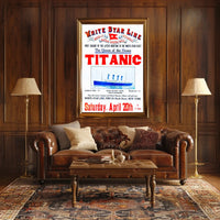 Titanic Grand Inaugural Voyage Poster Vintage Wall Art