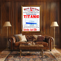 Titanic Grand Inaugural Voyage Poster Vintage Wall Art