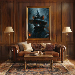 Enchanted Feline Sorcerer Poster PosterGoat