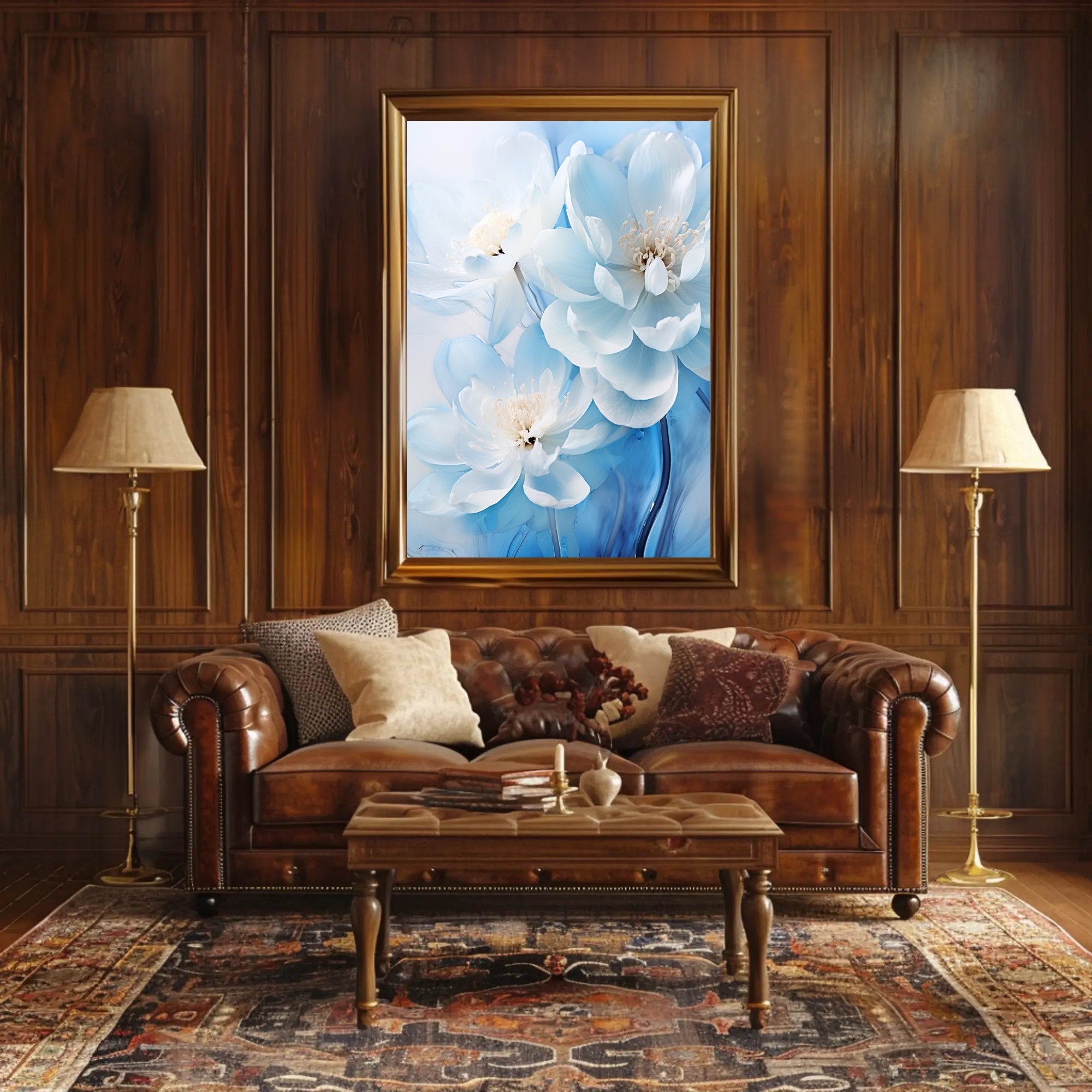 Blossoms In Blue Poster