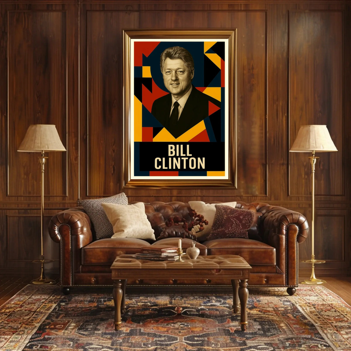 Bill Clinton 42nd President of the United States Abstract Pop Poster