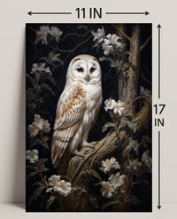 Owl Among Blossoms Poster PosterGoat