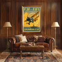 Grumman F3F The Barrel-Rolling Bulldog Poster PosterGoat