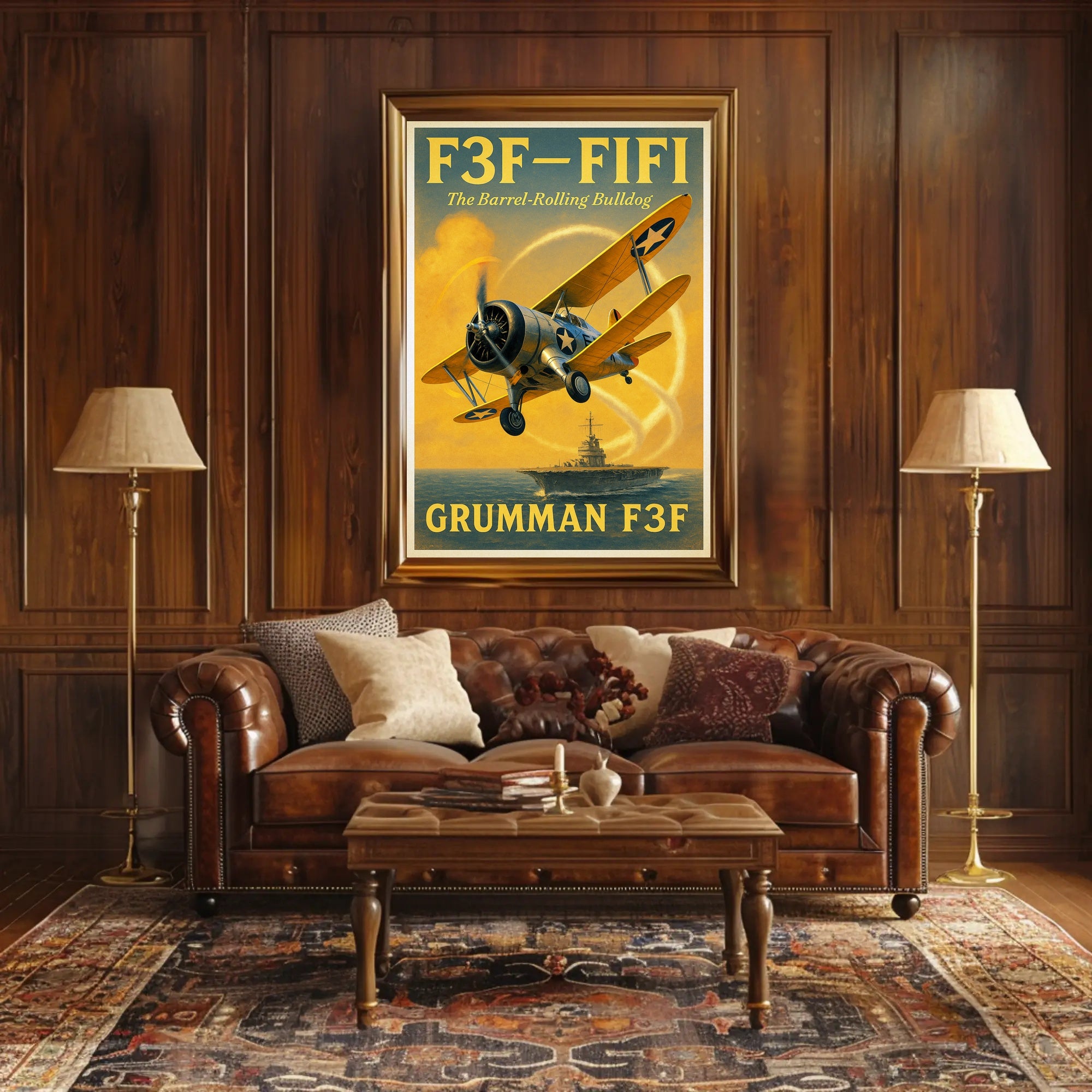 Grumman F3F The Barrel-Rolling Bulldog Poster PosterGoat