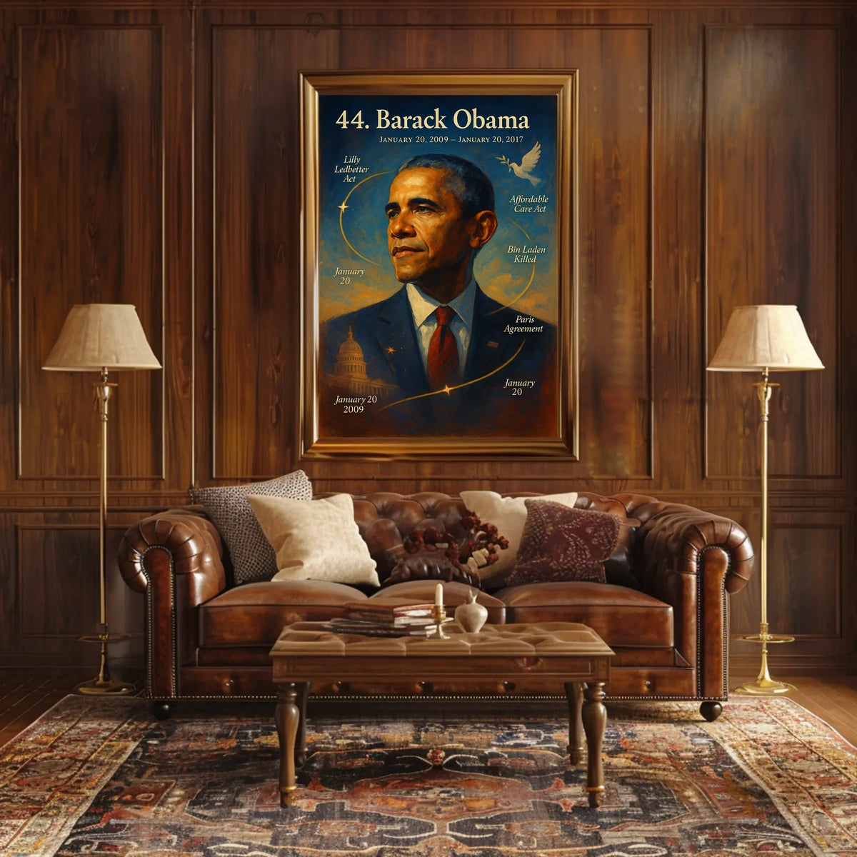 Barack Obama Presidency Achievements 2009-2017 Poster