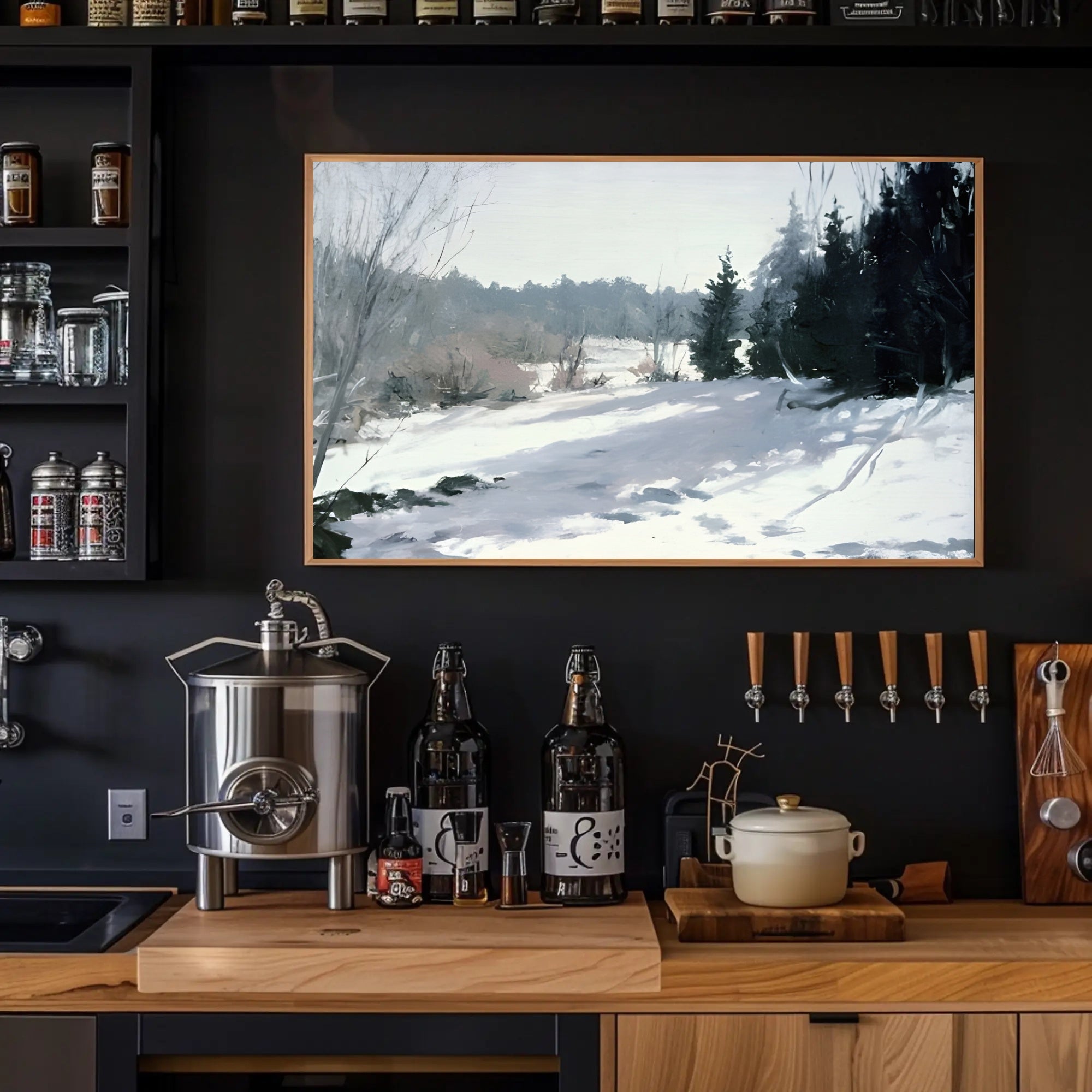 Winter Woodland Scene Poster
