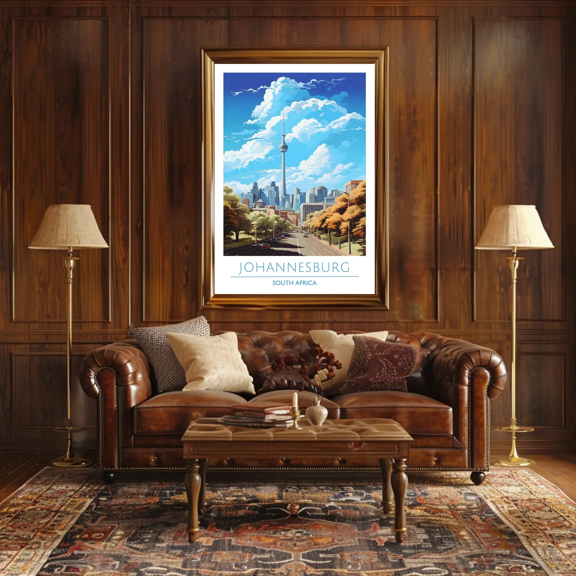 Johannesburg Cityscape Artwork: Urban or Cityscape Poster