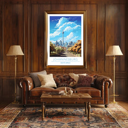 Johannesburg Cityscape Artwork: Urban or Cityscape Poster