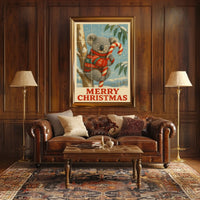 Merry Christmas Koala Poster