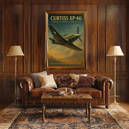 Curtiss XP-46 Vintage WWII Aviation Poster