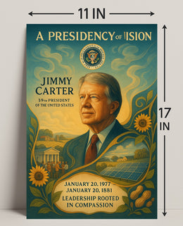 Jimmy Carter Civic Impact Presidential Artwork PosterGoat
