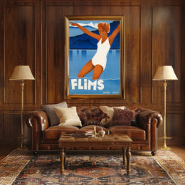 Flims Swiss Travel Poster