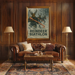 Reindeer Biathlon Poster