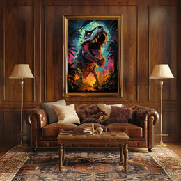 Roaring Prehistoric Majesty Poster PosterGoat