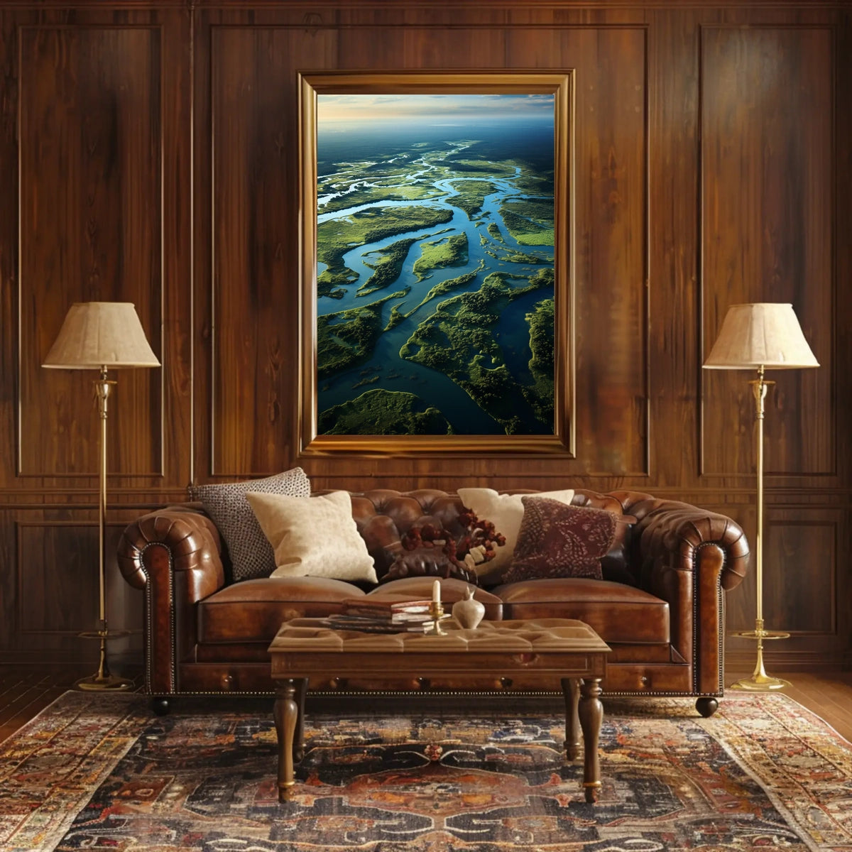 Serene River Landscape Poster