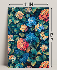 Vibrant Hydrangea Blossom: Ultra-Realistic Artistic Poster