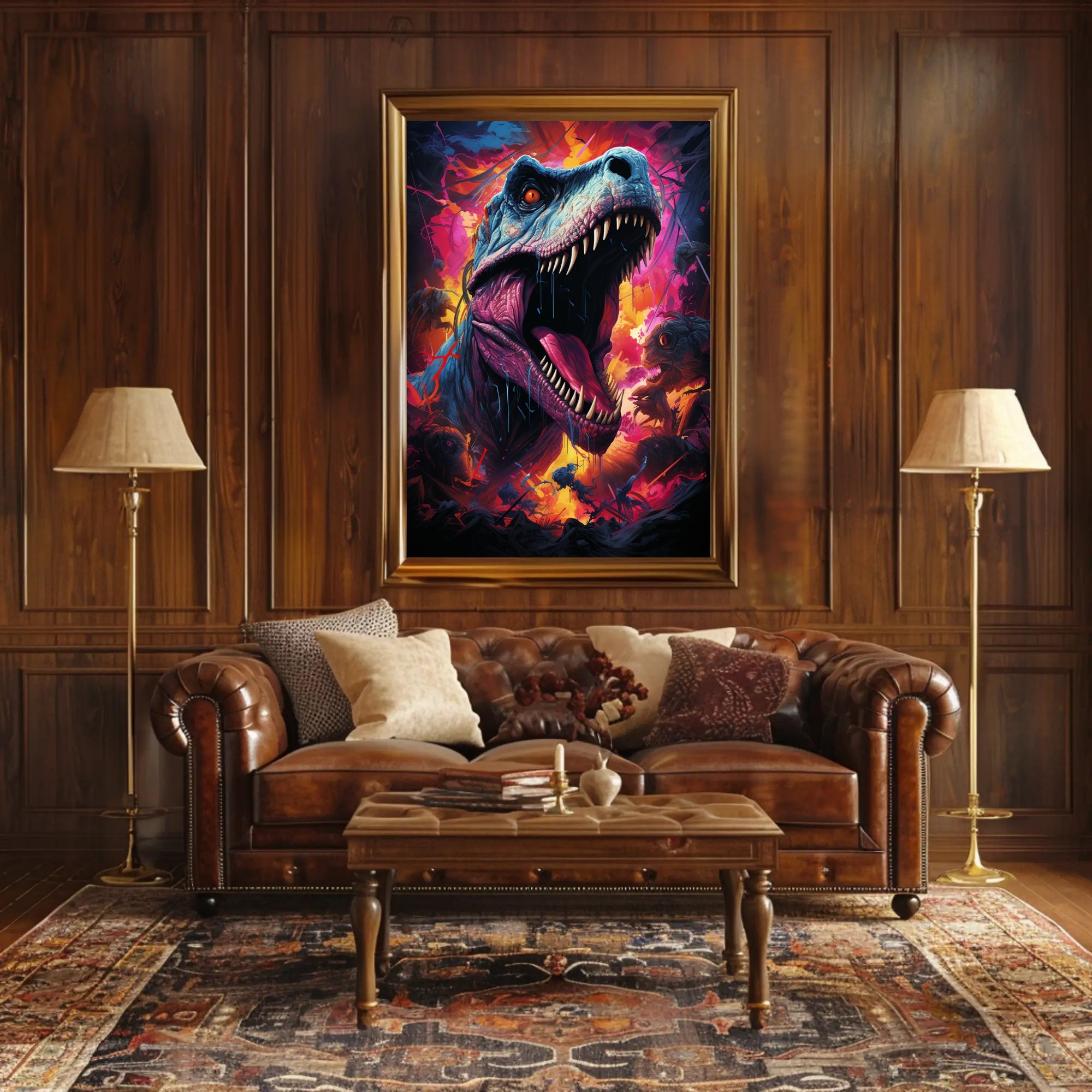Roaring Prehistoric Fury Poster PosterGoat